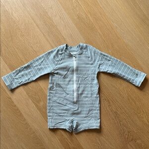 H&M Kids Blue Striped Swim Rashguard
